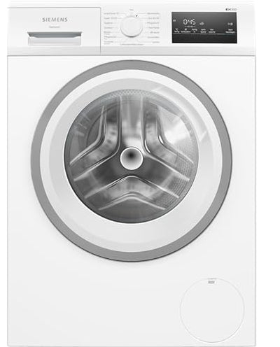 Siemens WM14N12A Waschmaschine iQ300, Frontlader mit 9kg Fassungsvermögen, 1400 UpM, speedPack L, smartFinish, Outdoor-Programm, LED-Display, Weiß, 60cm