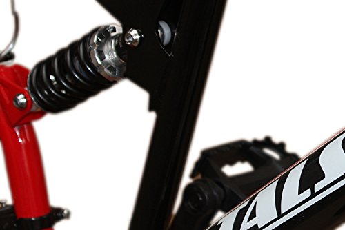 Talson 26 Zoll Mountainbike Fahrrad MIT VOLLFEDERUNG & Beleuchtung 21-Gang Shimano OXT RED