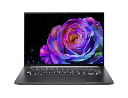 Acer Swift X 14 AI OLED (SFX14-61G-R4HP) KI Laptop, Copilot+ PC, 14" WQ2.8K OLED 120Hz Touch-Display, AMD Ryzen AI 9 365, 32GB RAM, 1TB SSD, NVIDIA GeForce RTX 5070, Windows 11, QWERTZ Layout