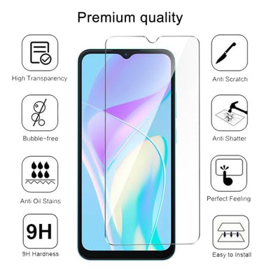 LYZXMY Hülle für Blackview Oscal Flat 1C(6.56") Schwarz Handyhülle + 3 Stück Gehärtetes Glas Schutzfolie, Case Weich Silikon TPU Schutzhülle Cover 9H Härte HD Gehärtetes Glasfolie Glas