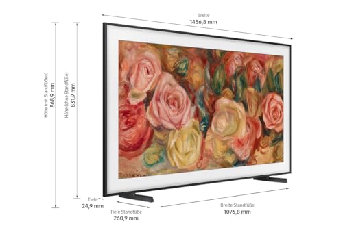 Samsung QLED 4K Fernseher The Frame 65 Zoll, Samsung TV mit mattem Display und austauschbarem Rahmen, Art Mode, Smart TV, GQ65LS03DAUXZG, Deutsches Modell [2024]