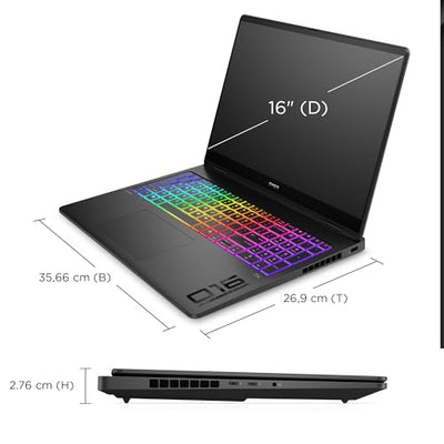 HP Omen MAX Gaming Laptop | 16 Zoll 2K Display 165Hz | Intel Ultra 9-275HX (24C) | NVIDIA GeForce RTX 5080 16GB VRAM | 32GB DDR5 RAM | 1 TB SSD | Windows 11 | QWERTZ | Alu Gehäuse | Shadow Black