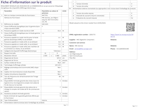 Antteq G42 Smart TV 42 Zoll Fernseher FHD 1080P, Voice Control,DAZN, Play Store,Bluetooth-Sprachfernbedienung,Netflix,Prime Video,Wi-Fi,Triple Tuner