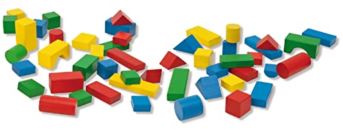 Eichhorn 50 extra große Baby Holzbausteine in der Aufbewahrungsbox mit Kordel, für Kinder ab einem Jahr