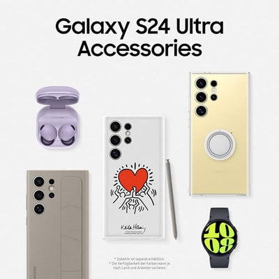 Samsung Galaxy S24 Ultra AI Smartphone, Android-Handy ohne Vertrag, 12GB RAM/512GB Speicher, 200-MP-Kamera, S Pen, Lange Akkulaufzeit, Titanium Gray, 3 Jahre Herstellergarantie