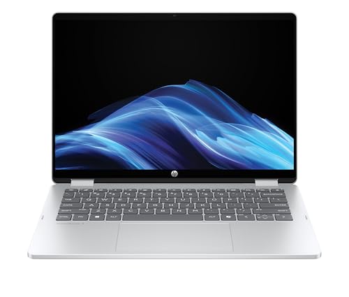 HP OmniBook 5 Flip 14-fp0254ng 2 in 1 Convertible Laptop, 14 Zoll 2K-Touchscreen (1920 x 1200), Intel Core i5-1334U, 16 GB RAM, 512 GB SSD, QWERTZ, Windows 11 Home, Silber