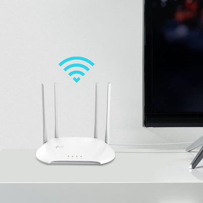 TP-Link TL-WA1201 WLAN Dualband Access Point 1267Mbit/s (867Mbit/s 5GHz + 400Mbit/s 2,4GH, Unterstützt Passive PoE , 4 fixierte Antennen) weiß (1er Pack)