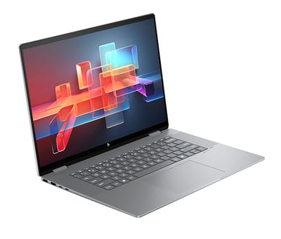 HP Envy x360 2-in1 Convertible Laptop PC | AMD Ryzen 5 8640HS | KI optimiert | 16” WUXGA Touchscreen | 16GB RAM | 512GB SSD | AMD Radeon-Grafikeinheit | Windows 11 Home | QWERTZ Copilot Key | Silber