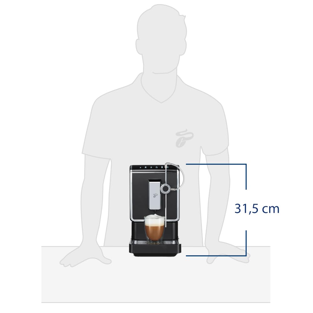 Tchibo Kaffeevollautomat Esperto Pro mit One Touch Funktion für Caffè Crema, Espresso und Milchspezialitäten, Anthrazit