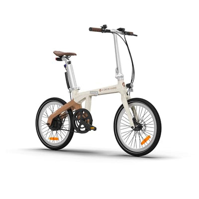 ADO E-Bike Air Carbon Elektrofahrrad, ebike Damen/ebike Herren,Bike,klapprad Riemenantrieb 14,5Kg IPS LCD Display, GPS,ADO APP,250W (Beige)