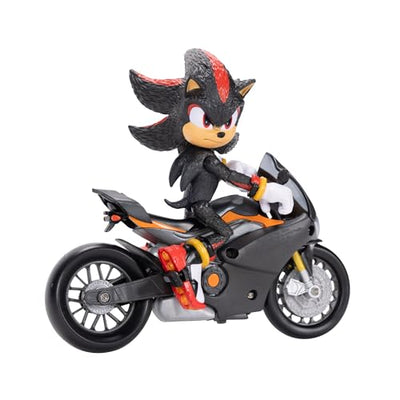 Sonic 3 der Film Shadow-Figur, 15 cm, beweglich, inklusive Shadow-Mobile von Jakks Pacific, Akustisch, Schwarz