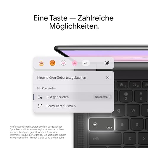 Acer Chromebook Plus 515 (CB515-2H-30CZ) Laptop, 15,6" FHD Display, Intel Core i3-1215U, 8 GB RAM, 128 GB SSD, Intel UHD Graphics, Google ChromeOS, AI-Features, grau