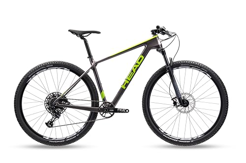 HEAD Unisex - Adult Trenton 1.0 Mountain Bike, Grey Metallic/Green, 53