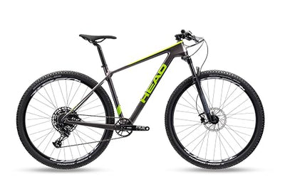 HEAD Unisex - Adult Trenton 1.0 Mountain Bike, Grey Metallic/Green, 53