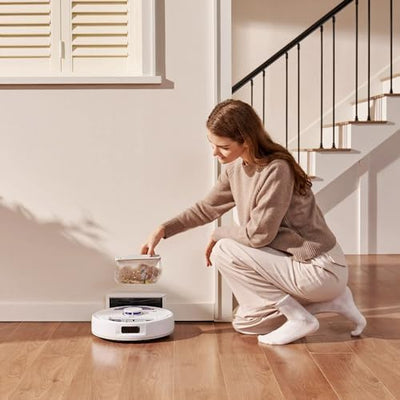 NARWAL Freo X Plus Saug- und Wischroboter Selbstentleerend, Verhedderungsfreie Schwebebürste, 7800-Pa-Saugleistung, 7 Wochen Selbstentleerung ohne Absaugstation, Tri-Laser-Hindernisvermeidung