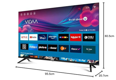 DYON Movie Smart 43 VX 108 cm (43 Zoll) Fernseher (Full-HD Smart TV, HD Triple Tuner (DVB-C/-S2/-T2), App Store, Prime Video, Netflix, YouTube, DAZN, Disney+) [Mod. 2023]