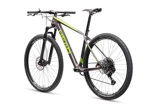 HEAD Unisex - Adult Trenton 1.0 Mountain Bike, Grey Metallic/Green, 53