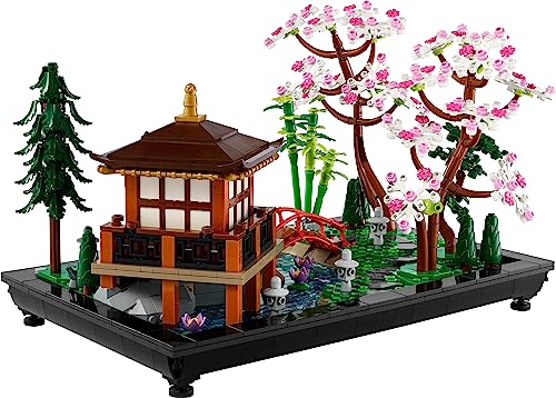 LEGO 10315 Icons Garten der Stille, botanical Zen-Garten-Set für Erwachsene mit Lotusblumen, anpassbare Schreibtisch-Dekoration, inspiriert von Japan, achtsames Geschenk für Frauen und Männer