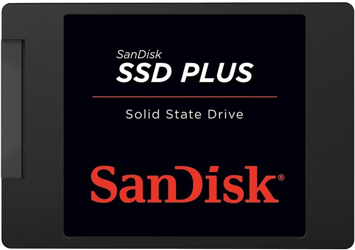 SanDisk SSD Plus interne SSD Festplatte 240 GB (schnelleres Hoch,-Herunterfahren und Laden, Lesegeschwindigkeit 530 MB/s, Schreibgeschwindigkeit 440 MB/s, stoßfest) Festkörper-Laufwerk