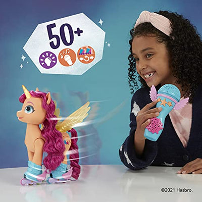 My Little Pony: A New Generation Sunny Starscout Inline-Singendes Rollerspielzeug 22,5 cm mit 50 Reaktionen, Lichter