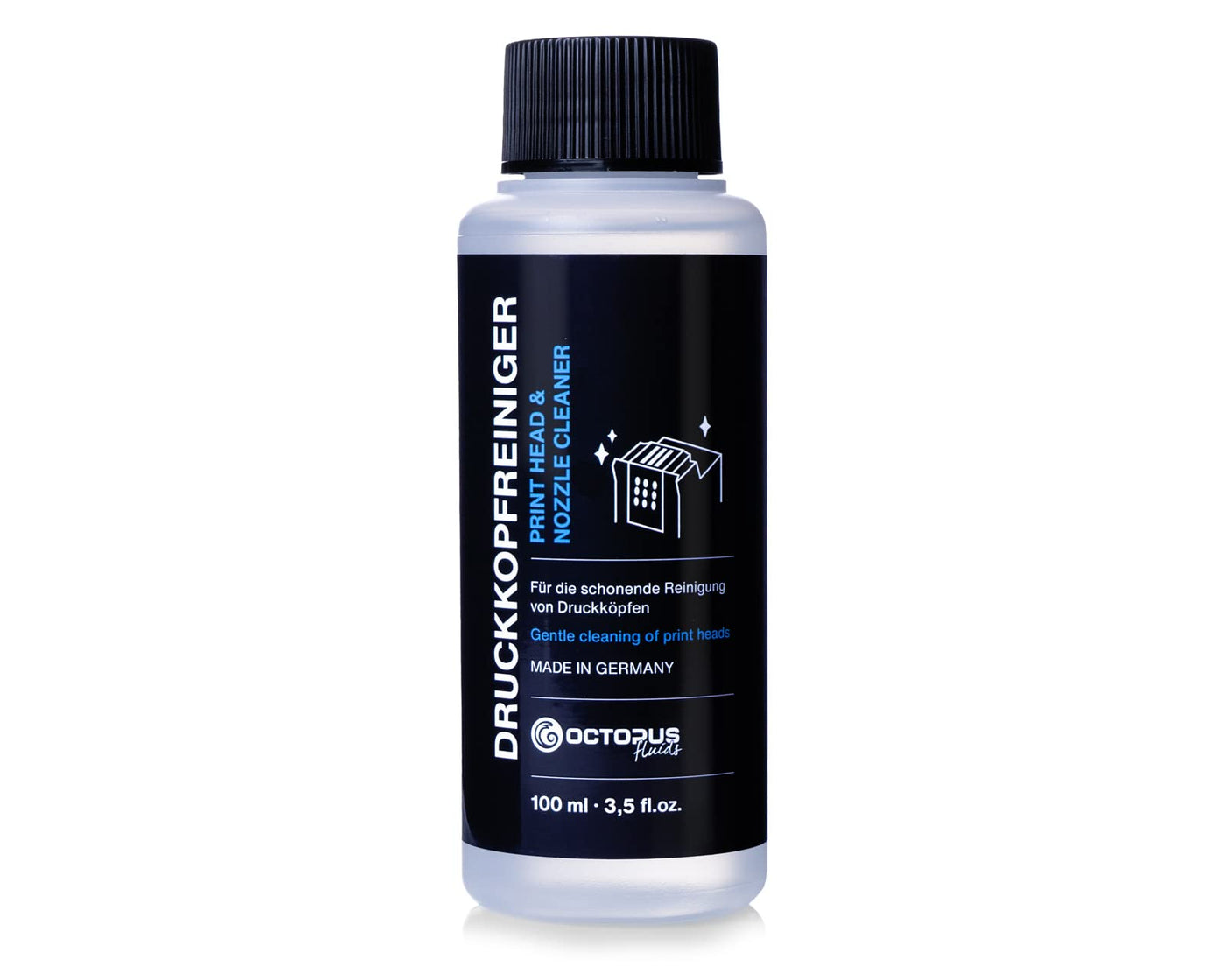 Octopus Düsenreiniger, Druckkopfreiniger kompatibel für Epson Druckköpfe mit Schlauchadaptern (100 ml)