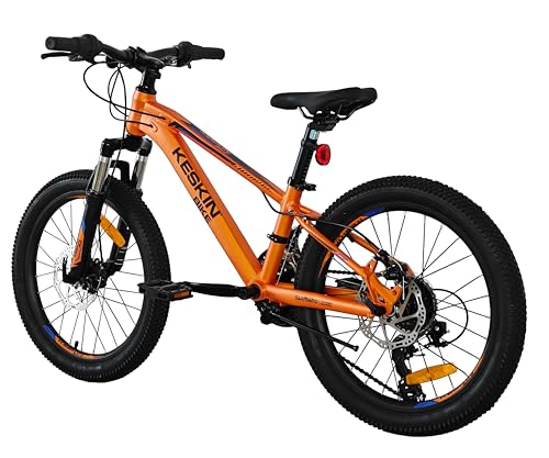 Keskin HT MTB1 20" Kinder Mountainbike – 21-Gang, 2.35" Luftreifen, Scheibenbremsen, Aluminiumrahmen, Orange