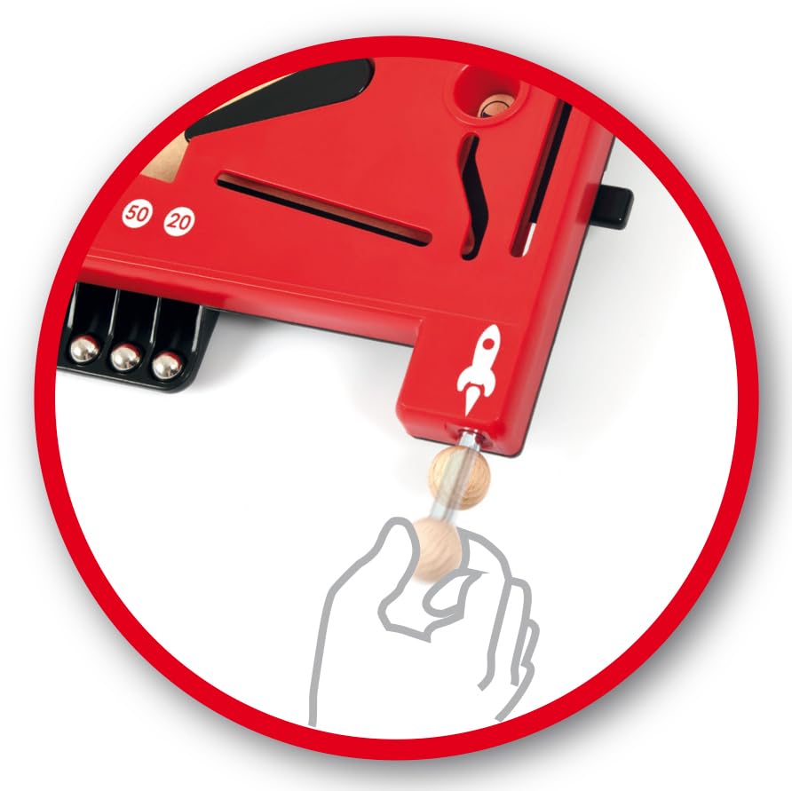 BRIO Spiele 34017 Holz-Flipper Space Safari - Pinball als Holzspielzeug für Kinder - Kinderspielzeug empfohlen ab 6 Jahren