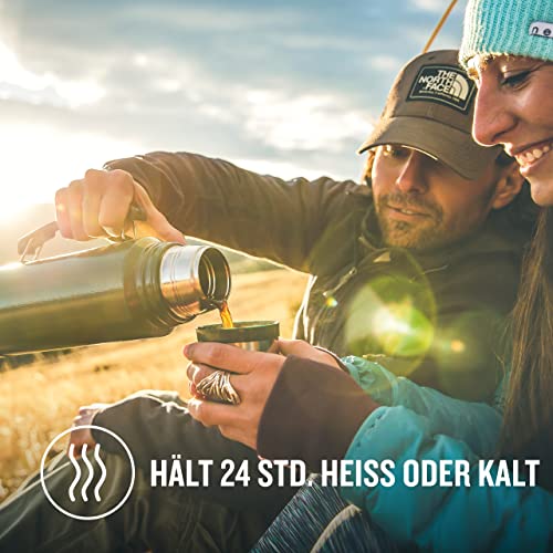 Stanley Classic Legendary Thermoskanne 1L - Hält 24 Stunden Heiß oder Kalt - Spülmaschinenfest - Auslaufsicherer Deckel dient als Becher - Isolierflasche BPA Frei - Edelstahl Thermosflasche