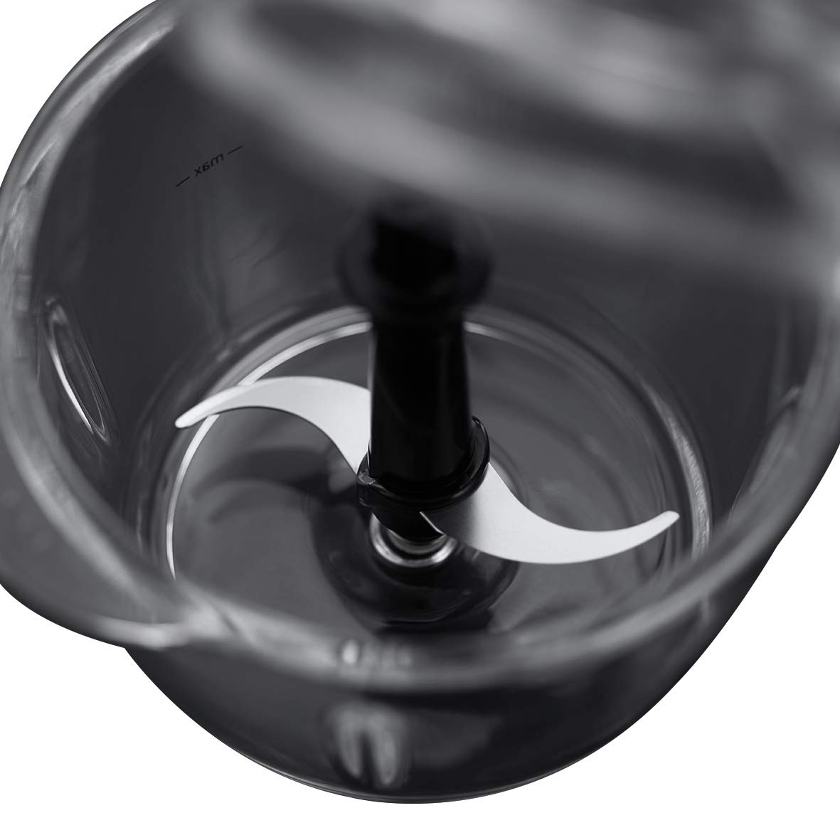Russell Hobbs Zerkleinerer elektrisch Mini [Glasbehälter inkl. Aufbewahrungsdeckel] Matt Schwarz (500ml, Gemüsezerkleinerer, Mixer, Multi-& Universalzerkleinerer f. Gemüse, Obst & Fleisch) 24662-56