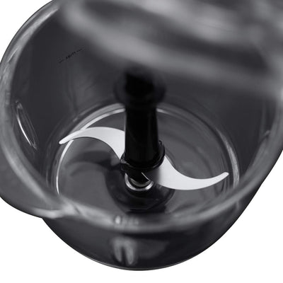 Russell Hobbs Zerkleinerer elektrisch Mini [Glasbehälter inkl. Aufbewahrungsdeckel] Matt Schwarz (500ml, Gemüsezerkleinerer, Mixer, Multi-& Universalzerkleinerer f. Gemüse, Obst & Fleisch) 24662-56