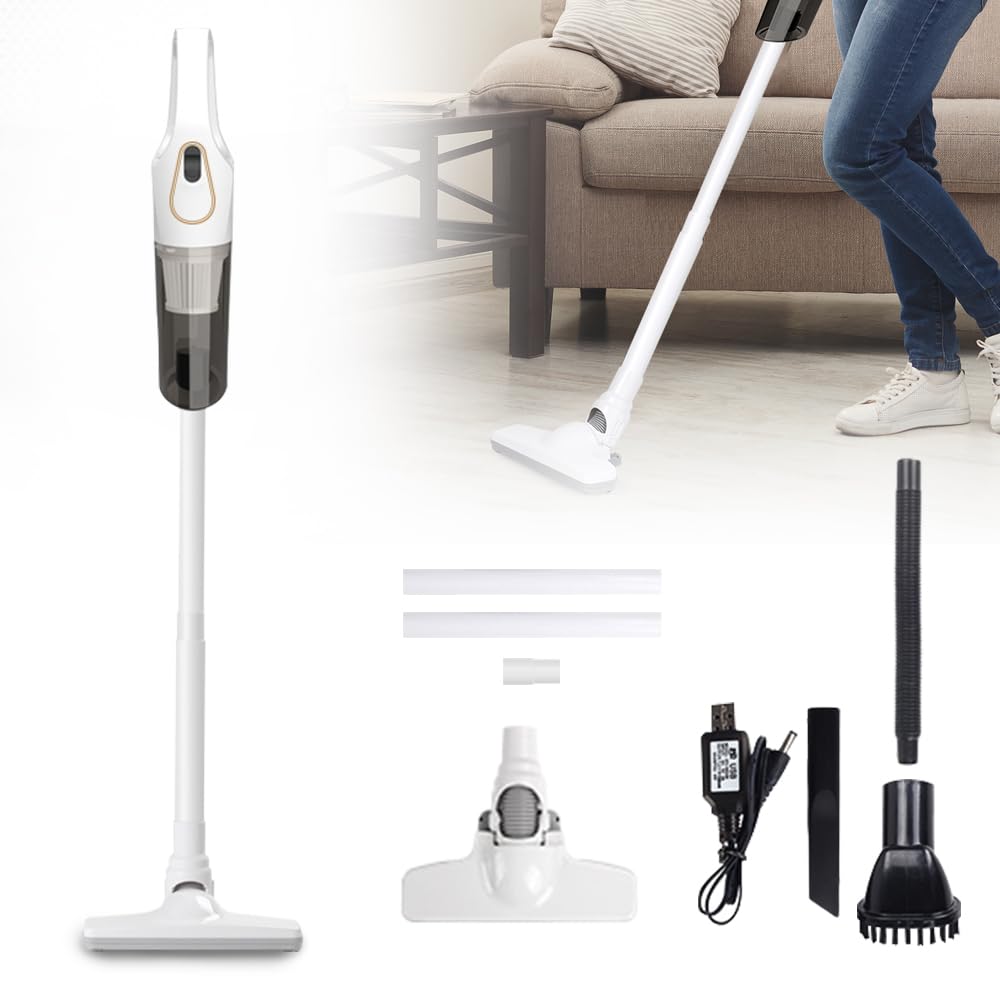 Kidmis Kabelloser Staubsauger Testsieger, Akku Staubsauger, Integrierter Kabelloser Handstaubsauger zum Saugen und Wischen Beutelloser Akkusauger für Teppich Hartböden und Auto (#A)