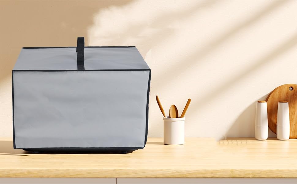 hitzebeständige, wasser und staubdichte Abdeckung für ‎cookwise AF2-40D06/Philips Dual Basket Airfryer 3000-Serie(NA350/00), 9L,Heißluftfriteuse (Silbergrau)