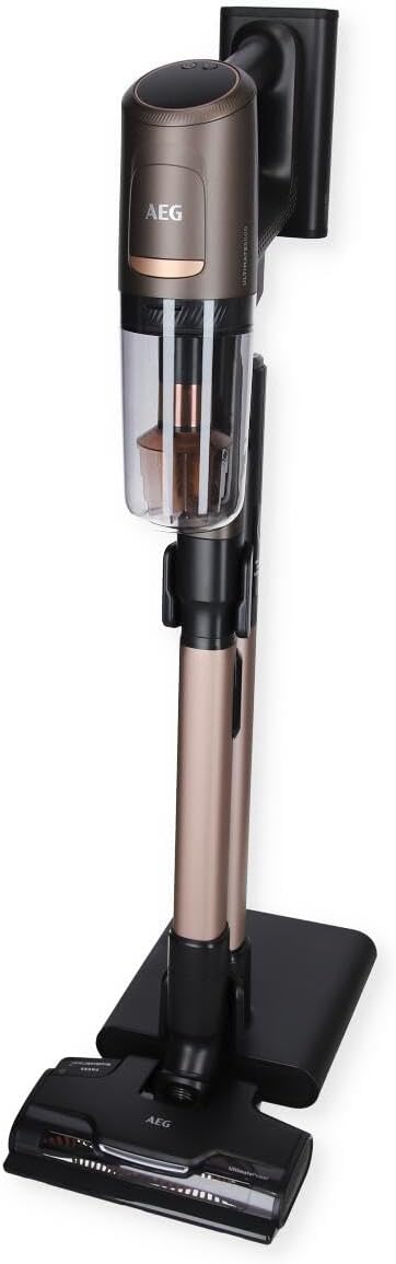 AEG ULTIMATE 8000 AP81A25ULT Akku-Staubsauger / Automatik / 5-Stufen Filtration / digitale Anzeige / Tierhaar-, Hartboden-, & Multi-Bodendüse / 3 Stufen / Akku wechselbar / Zubehör / 400ml / bronze
