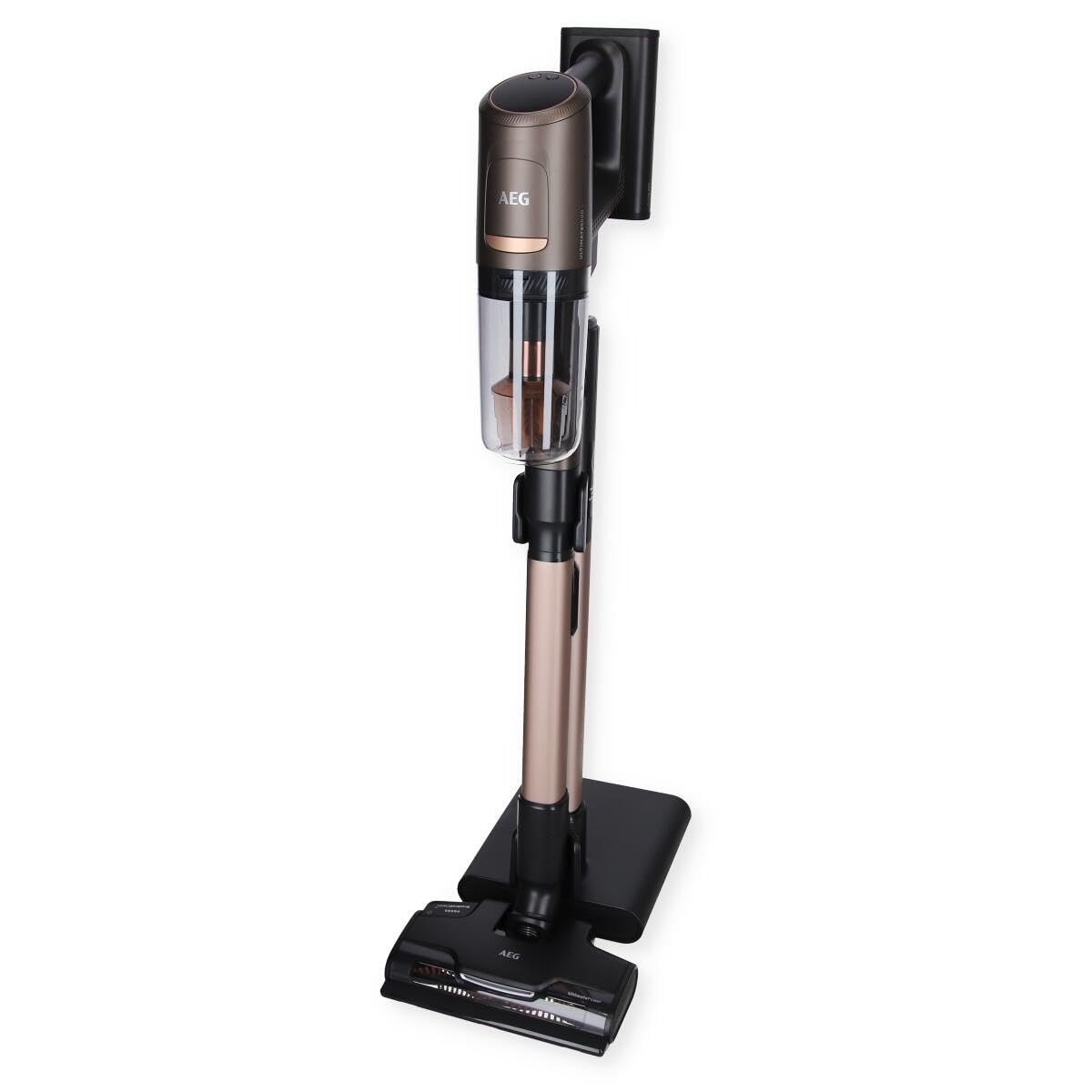 AEG ULTIMATE 8000 AP81A25ULT Akku-Staubsauger / Automatik / 5-Stufen Filtration / digitale Anzeige / Tierhaar-, Hartboden-, & Multi-Bodendüse / 3 Stufen / Akku wechselbar / Zubehör / 400ml / bronze
