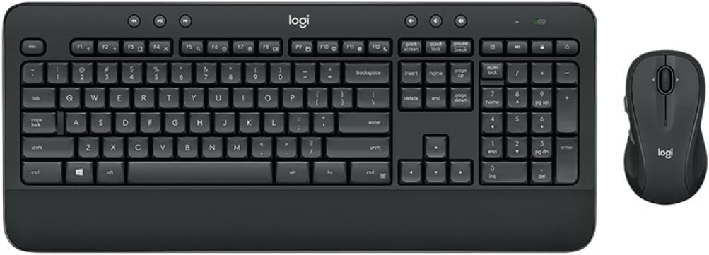 Logitech MK545 Advanced Wireless Keyboard and Mouse Combo QWERTY US International Layout – Schwarz