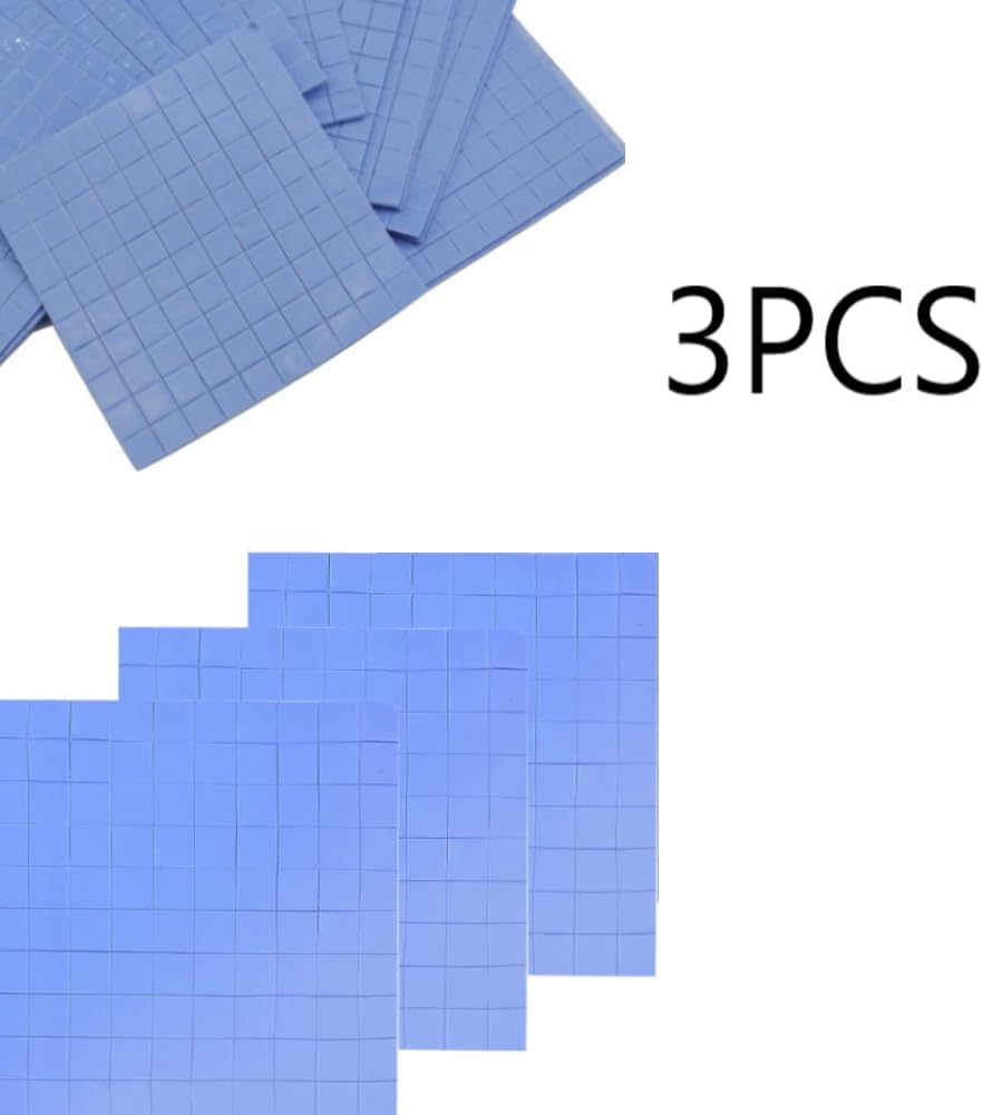 Thermal Pad, 3 Pcs Wärmeleitende Silikonpads, 100x100mm, 0.5mm, 1mm, 1.5mm, Silikon Thermal Pad Für CPU, Wärmeleitend Silikon Pad Für CPU, Wärmeleitfähige Silikonkissen, Wiederverwendbar Thermal Pad