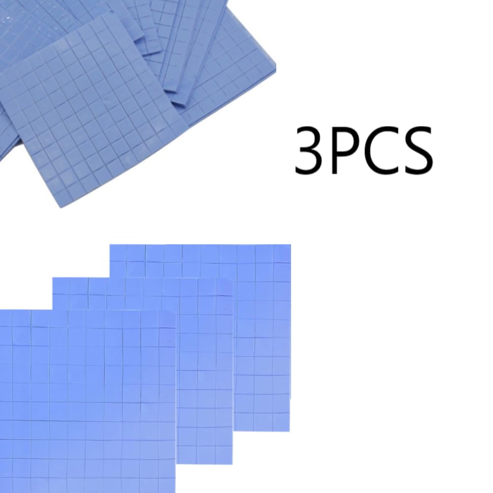 Thermal Pad, 3 Pcs Wärmeleitende Silikonpads, 100x100mm, 0.5mm, 1mm, 1.5mm, Silikon Thermal Pad Für CPU, Wärmeleitend Silikon Pad Für CPU, Wärmeleitfähige Silikonkissen, Wiederverwendbar Thermal Pad