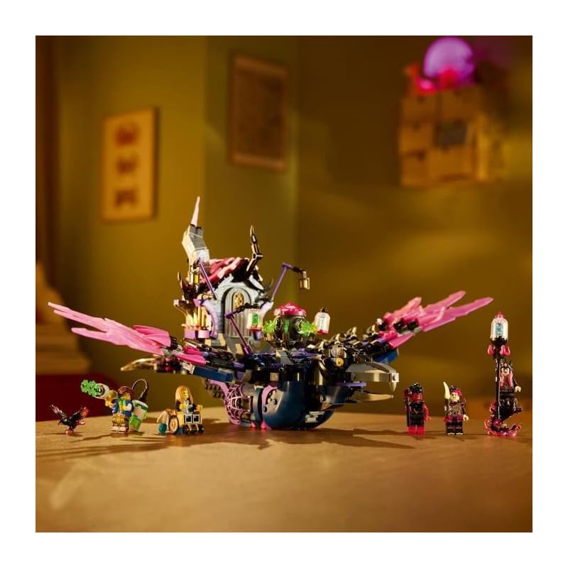 LEGO DREAMZzz 3-in-1 Der Mitternachtsrabe der Nimmerhexe, Spielset für Jungen und Mädchen ab 9 Jahren, mit Tierfigur, Fantasy-Hütte zum Umbauen in EIN Haus, eine Spinne oder einen Vogel 71478