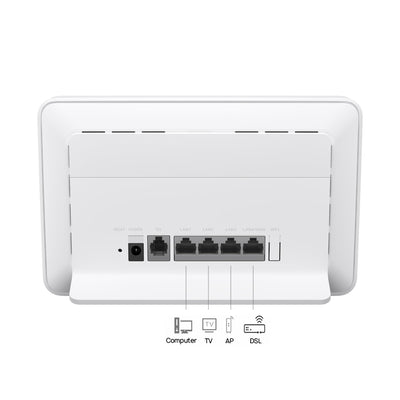HUAWEI 4G+ Router CPE 5, B636, SIM-LTE-Router, Cat 7+, DL 400 Mbit/s/UL 200 Mbit/s, Wi-Fi 6 AX3000, 4 LAN-Ethernet-Ports, Visualisierte Wi-Fi-Diagnose, Signalabdeckung auf Industrieniveau