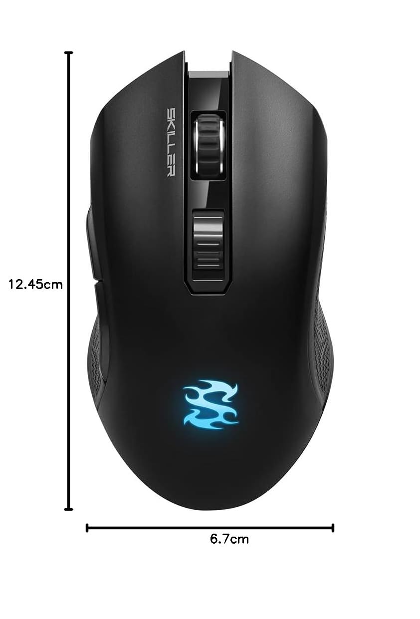Sharkoon SKILLER SGM3 schwarz, optische Gaming Maus, Dual Mode (Funk oder Kabelgebunden), RGB