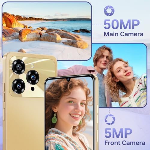 OUKITEL C6 5G Smartphone Ohne Vertrag, 24GB RAM+256GB/1TB ROM Handy Ohne Vertrag, 6.8'' HD+90Hz, 5150mAh, Android 15 Simlockfreie Handys, 50MP Kamera Smartphone, Dual 5G SIM/GPS/Face ID/Fingerabdruck