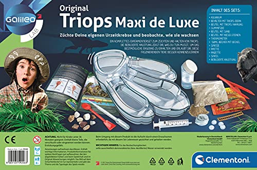 Clementoni Galileo Lab – Original Triops Maxi de Luxe, Züchten & Beobachten von Urzeitkrebsen, Spielzeug für Kinder ab 8 Jahren, neues Modell 2021 von Clementoni 59246