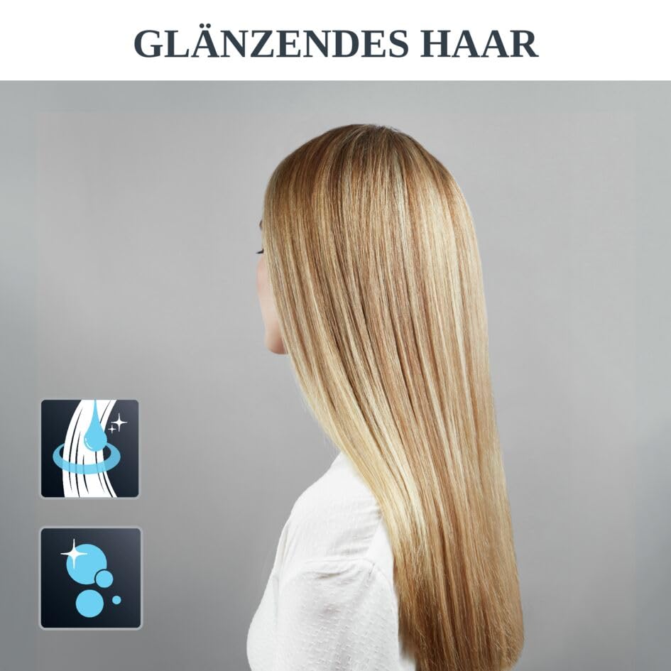 Rowenta SF4630 Express Shine Haarglätter | Arganöl-Infusor | Keramikplatten | Ionen-Effekt | 8 Temperatureinstellungen | 2-in-1-Wickeln und Glätten | gesundes Haar | Schwarz/Gold