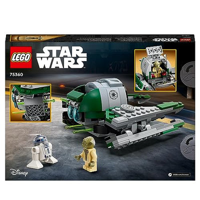 LEGO 75360 Star Wars Yodas Jedi Starfighter Bauspielzeug, Clone Wars Fahrzeug-Set mit Meister Yoda-Minifigur, Lichtschwert und Droide R2-D2-Figur