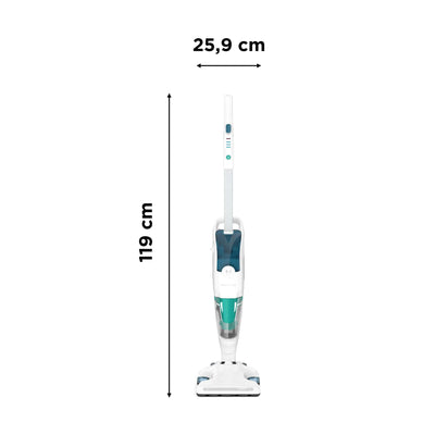 Rowenta RY7757WH Clean & Steam Revolution Bodendampfreiniger, Kunststoff, weiß