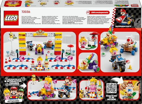LEGO Super Mario: Mario Kart – Baby Peach & Grand Prix-Set, Nintendo Figuren – Toad, Lakitu, Baby Peach und Lemmy, Geschenk für Jungen, Mädchen und Gamer ab 8 Jahren, Abenteuer Spielzeug 72036