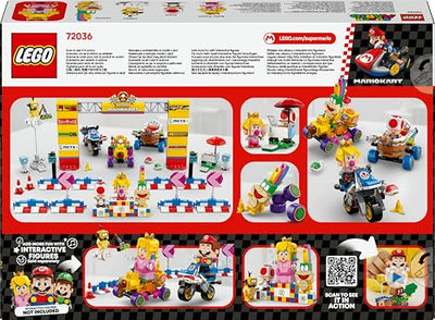 LEGO Super Mario: Mario Kart – Baby Peach & Grand Prix-Set, Nintendo Figuren – Toad, Lakitu, Baby Peach und Lemmy, Geschenk für Jungen, Mädchen und Gamer ab 8 Jahren, Abenteuer Spielzeug 72036