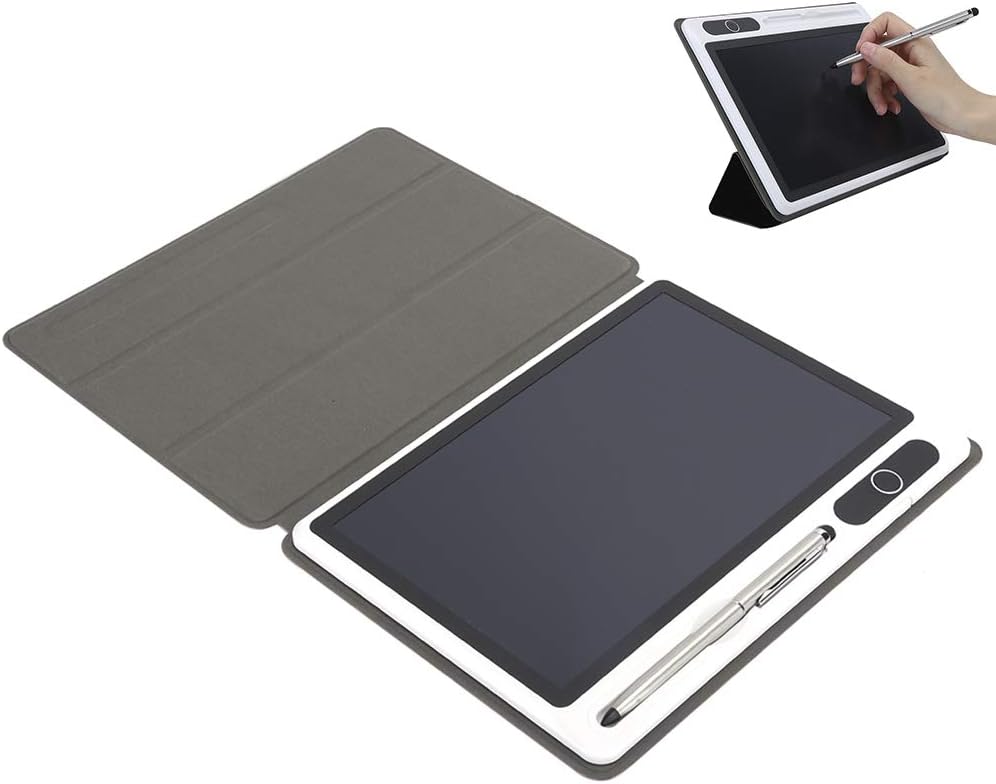 Tbest Professionelles Tragbares Digitales Doodle-Board, LCD-Schreibtafel, Elektronischer Notizblock, LCD-Tablet, Zeichenblock, Geschäftsbedarf, Handmalwerkzeug, 22,9 cm, Schwarz, mit (sc