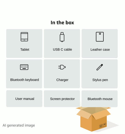 DOOGEE Tab A9 Tablet 10 Zoll Android 15, Tablet mit Tastatur/Stift/Maus/Hülle, 12GB RAM+64GB ROM(TF 2TB), 6580mAh, Unisoc T310, Dual Speaker, 5G WiFi, HD IPS Display, 8MP, GMS, BT5.0, 3.5mm, Face ID