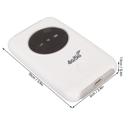 Asixxsix Tragbarer 5G-WLAN-Hotspot-Netzwerk-Router mit SIM-Kartensteckplatz, 300 Mbit/s Hochgeschwindigkeit, Anschluss von Bis zu 10 Geräten, Geeignet für Reisen, Arbeit, Live-Streaming